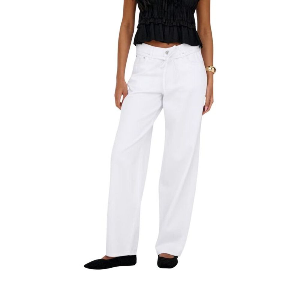 Only White Cotton Mom Women's Jeans